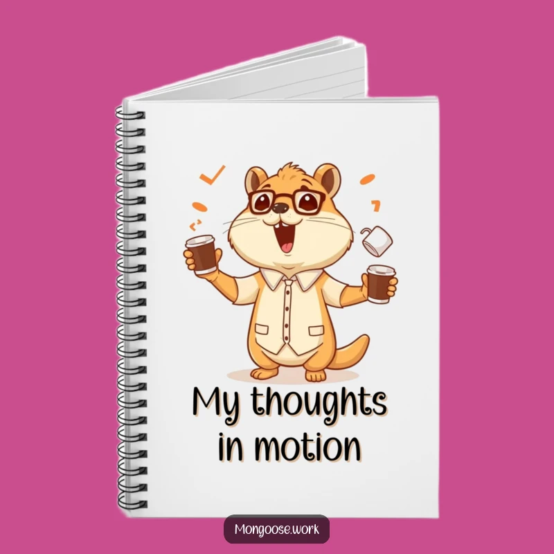 Funny Mongoose Office Worker Notebook: Jot Down Ideas with Skill