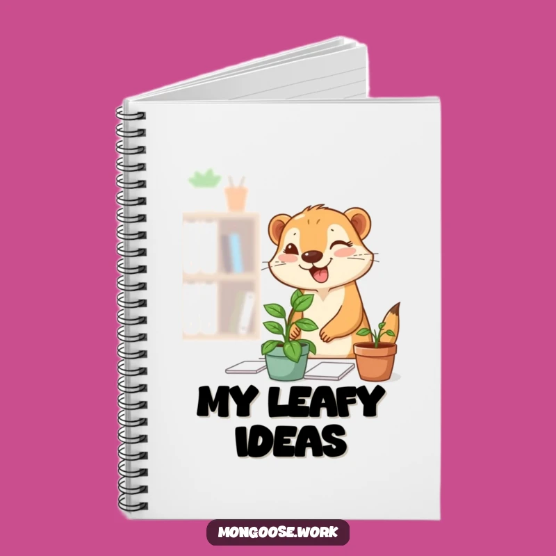 Funny Mongoose Plant Notebook: Jot Down Ideas with Desk Charm, Ideal Funny Gift