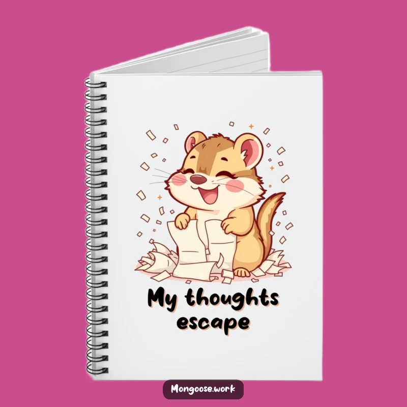Funny Mongoose Shredding Notebook: Organize Your Thoughts Amidst Chaos, Ideal Funny Gift