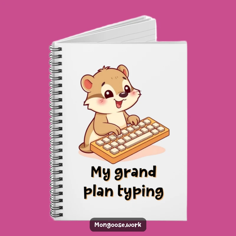 Funny Mongoose Typing Notebook - Organize Your Code, Perfect Funny Gift