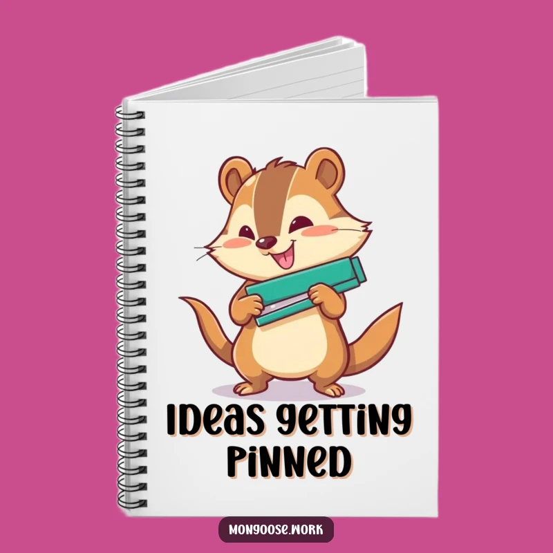 Funny Office Notebook: Mongoose Stapler Action, Perfect Funny Gift for Work Notes