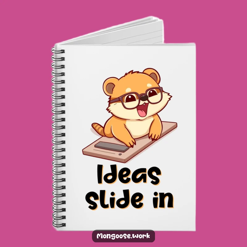 Funny Sliding Mongoose Notebook: Mongoose's Exciting Ideas, A Hilarious Funny Gift for Creators