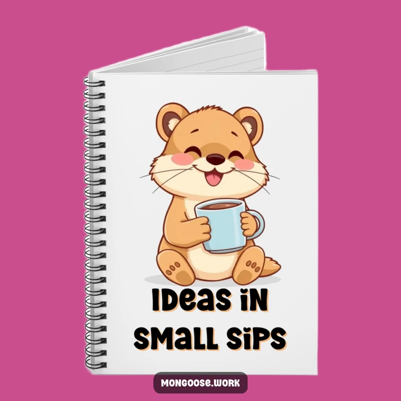 Funny Mongoose Coffee Notebook: Happy Sipping, Great Funny Gift