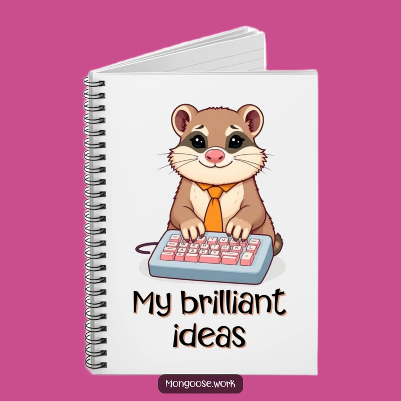 Funny Mongoose Typist Notebook: Dapper Animal's Notes, A Hilarious Funny Gift for Professionals