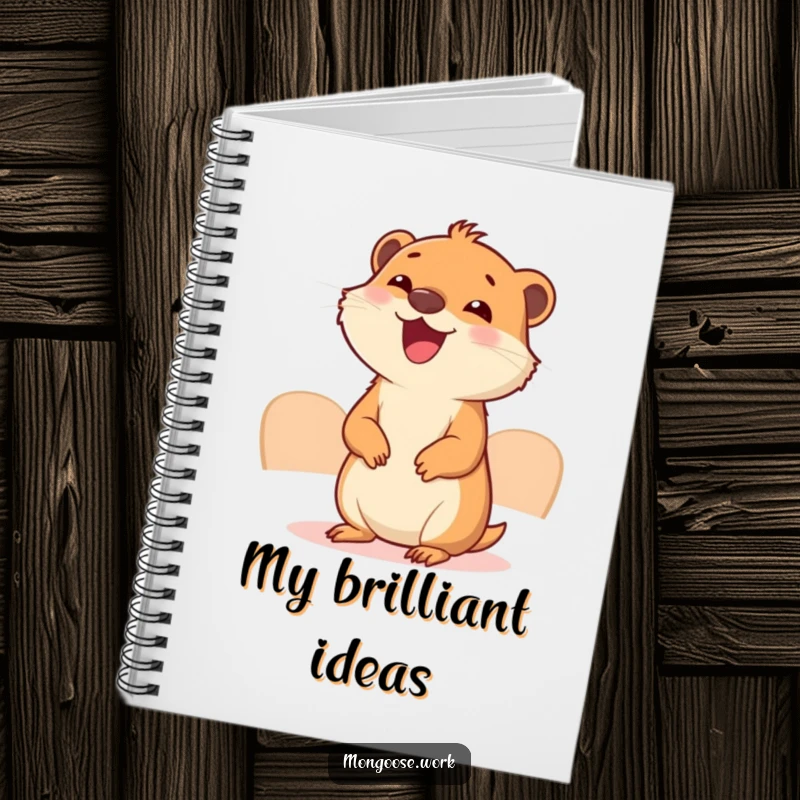 Funny Mongoose Meeting Notebook: A cute mongoose is shown at a tiny desk, attending a business meeting, ready to inspire your notes.