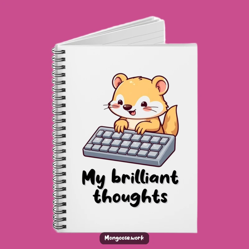 Funny Mongoose Keyboard Notebook: Jot Down Code Ideas, Techie Journal