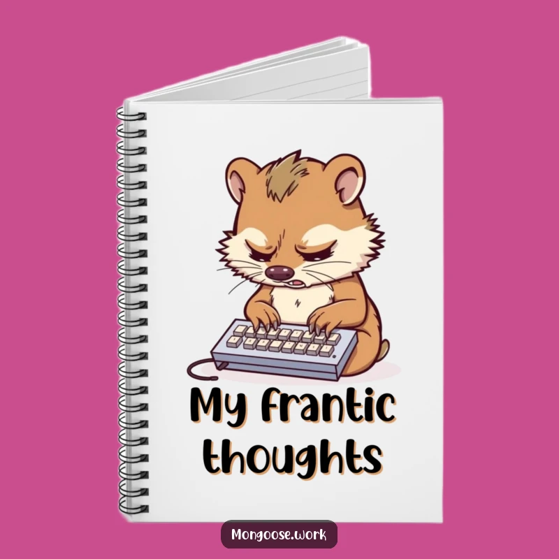 Funny Mongoose Typing Notebook: Jot Down Your Stressed Thoughts