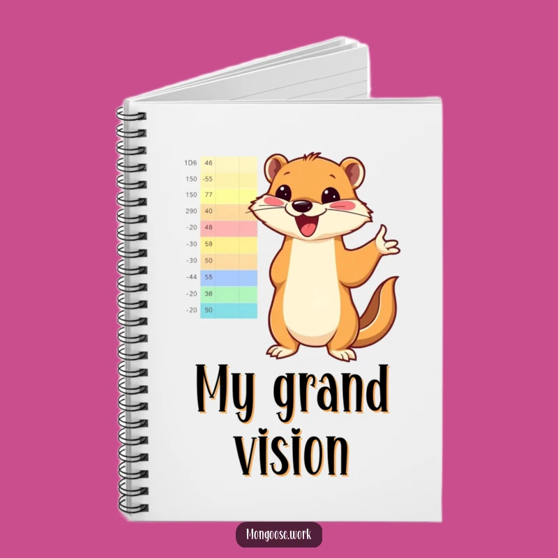 Funny Mongoose Notebook - Jot Down Enthusiastic Ideas with This Chart Companion