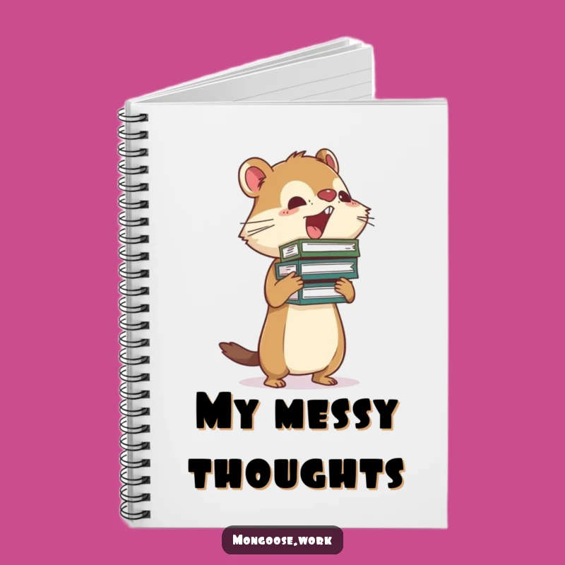 Funny Mongoose Busy Notebook - Overwhelmed Character Task Journal Gift