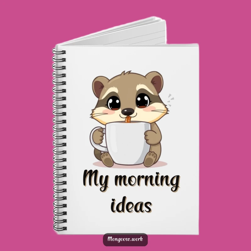 Funny Mongoose Coffee Notebook - Jot Down Ideas, Perfect Funny Gift