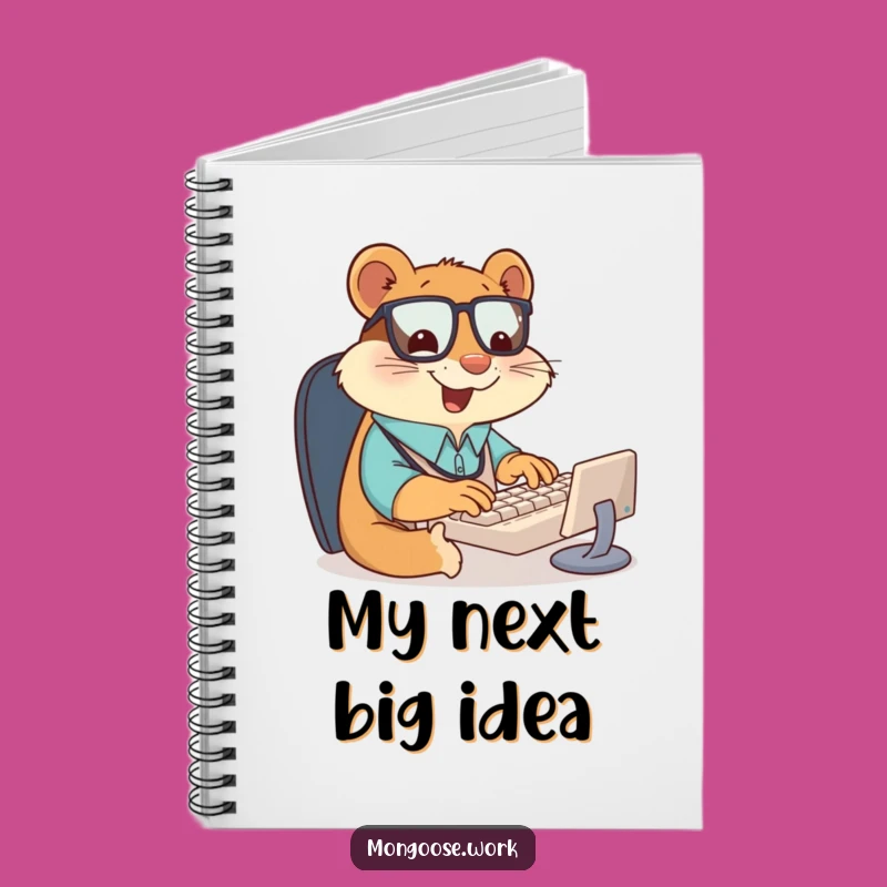 Funny Mongoose Office Worker Notebook: Jot Down Ideas Hilariously