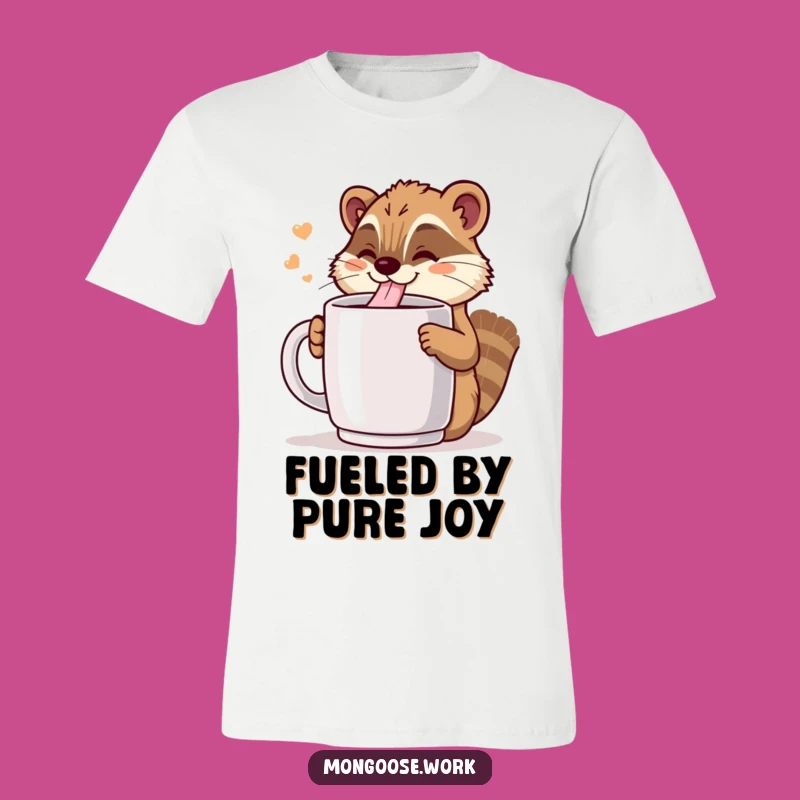 Funny Kawaii Mongoose Coffee T-Shirt: Embrace Your Morning Caffeine!