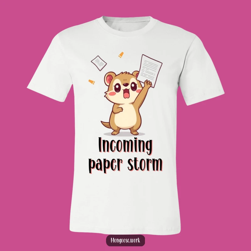 Funny Kawaii Mongoose T-Shirt, Dodging Chaos Design, Comfy & Relatable Gift