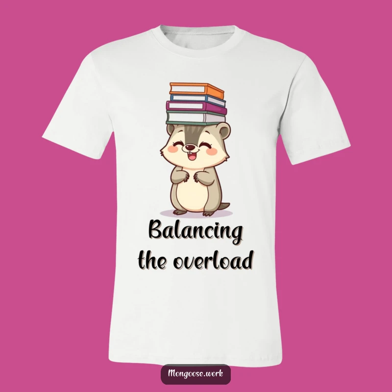 Funny Kawaii Mongoose T-Shirt, Juggling Files Design, Comfy & Organized Gift