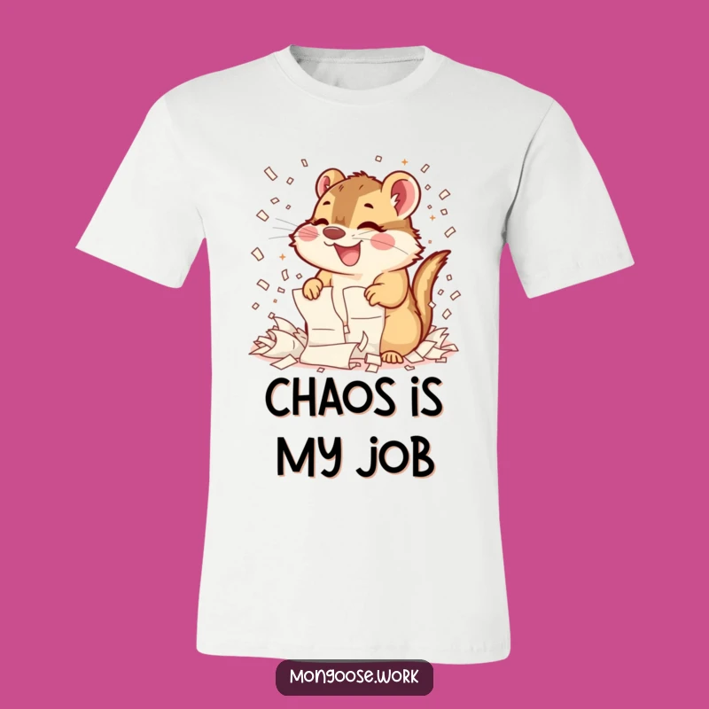Funny Mongoose Shredding T-Shirt: Unleash Your Inner Chaos, Great Funny Gift