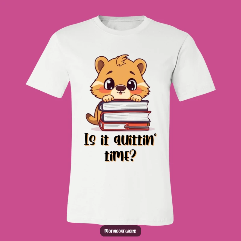 Funny Mongoose Overload T-Shirt: Surprised by Files, Ideal Funny Gift