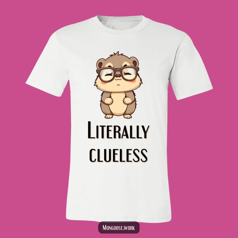 Funny Mongoose T-Shirt - Upside Down Reading Glasses Tee