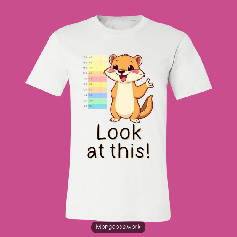 Funny Mongoose Chart Point T-Shirt - Hilarious Presentation Tee for Enthusiasts