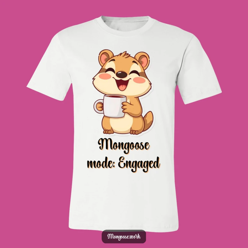 Funny Mongoose T-Shirt: Happy Character Smiling, Great Gift for Mongoose Lovers and Humor Enthusiasts