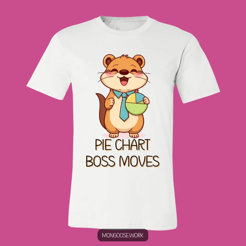 Funny Mongoose Pie Chart T-Shirt - Business Casual Fun, Great Funny Gift