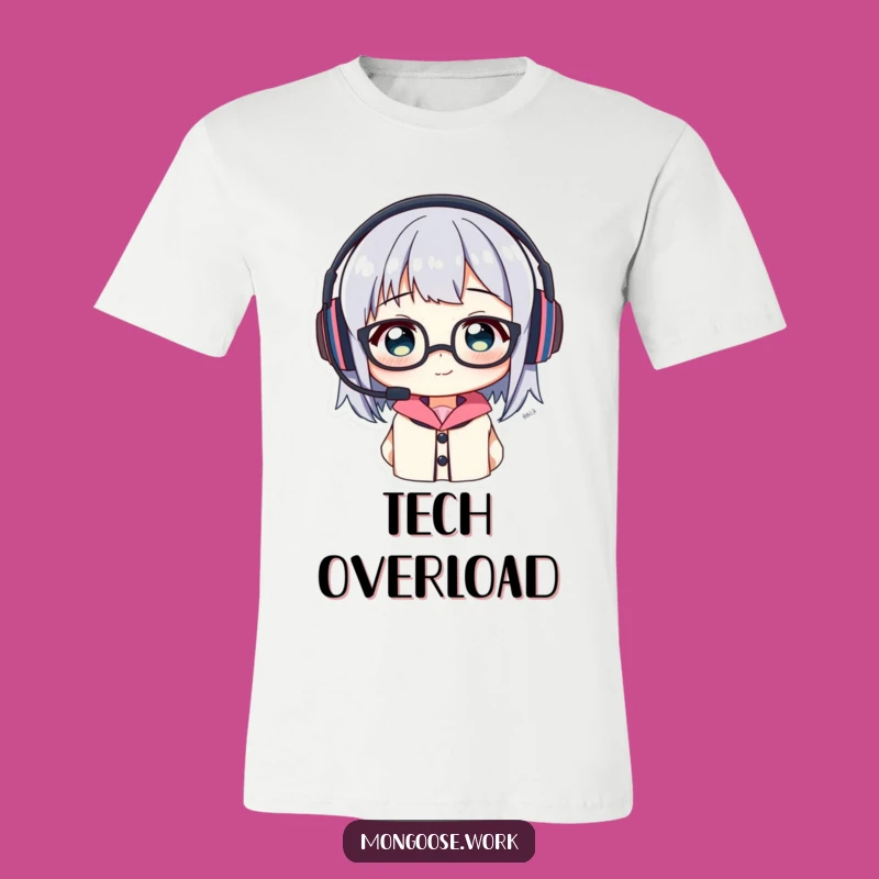 Funny Headset Glasses T-Shirt: Comical Character Tee for Ultimate Geek Chic