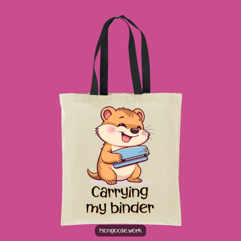 Funny Office Essential Tote Bag: Mongoose Stapler Carry-All Gift