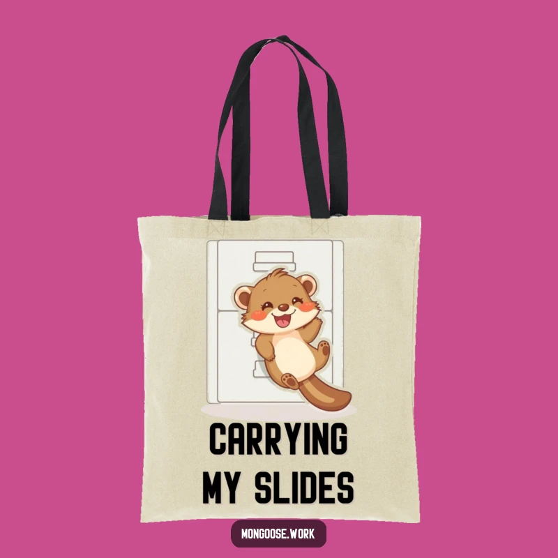 Funny Mongoose Filing Cabinet Slide Tote Bag - Carry Your Laughs Everywhere!