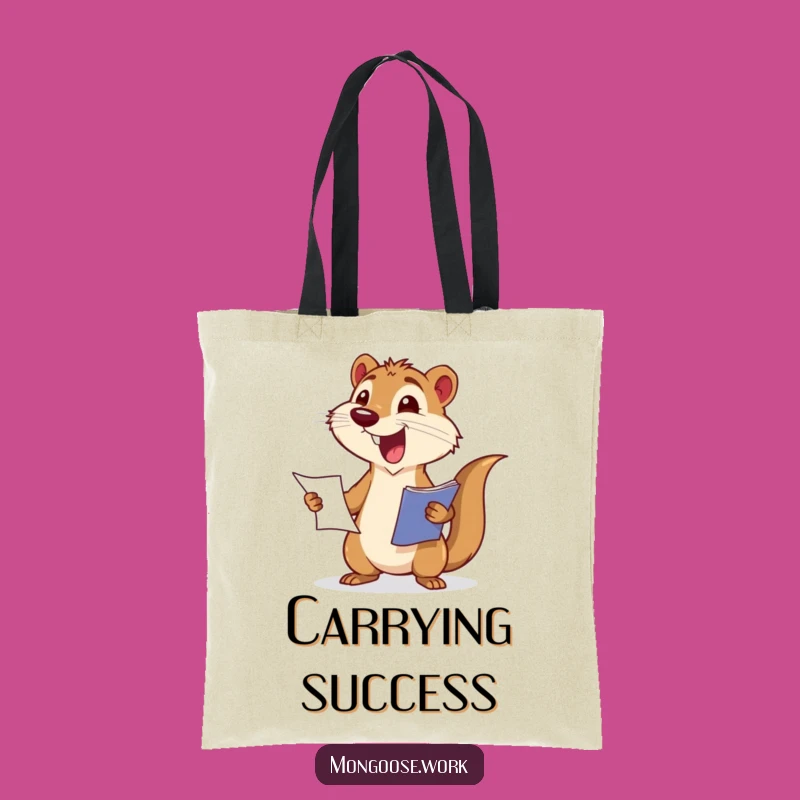 Funny Mongoose Report Tote Bag: Carry Your Success in Style