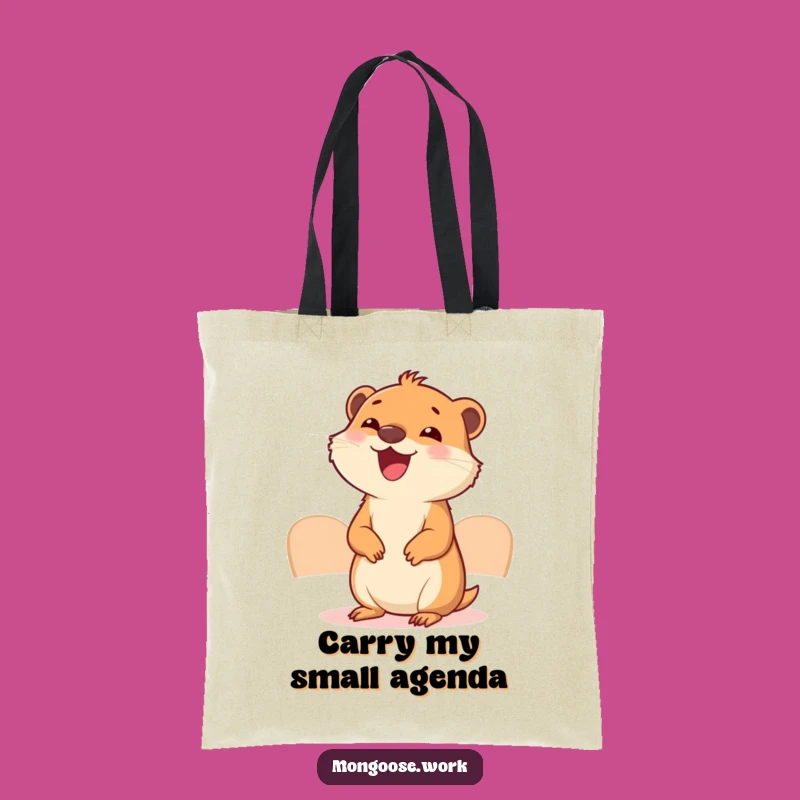 Funny Mongoose Meeting Tote Bag: Carry Your Essentials with Office Humor, Chic Funny Gift