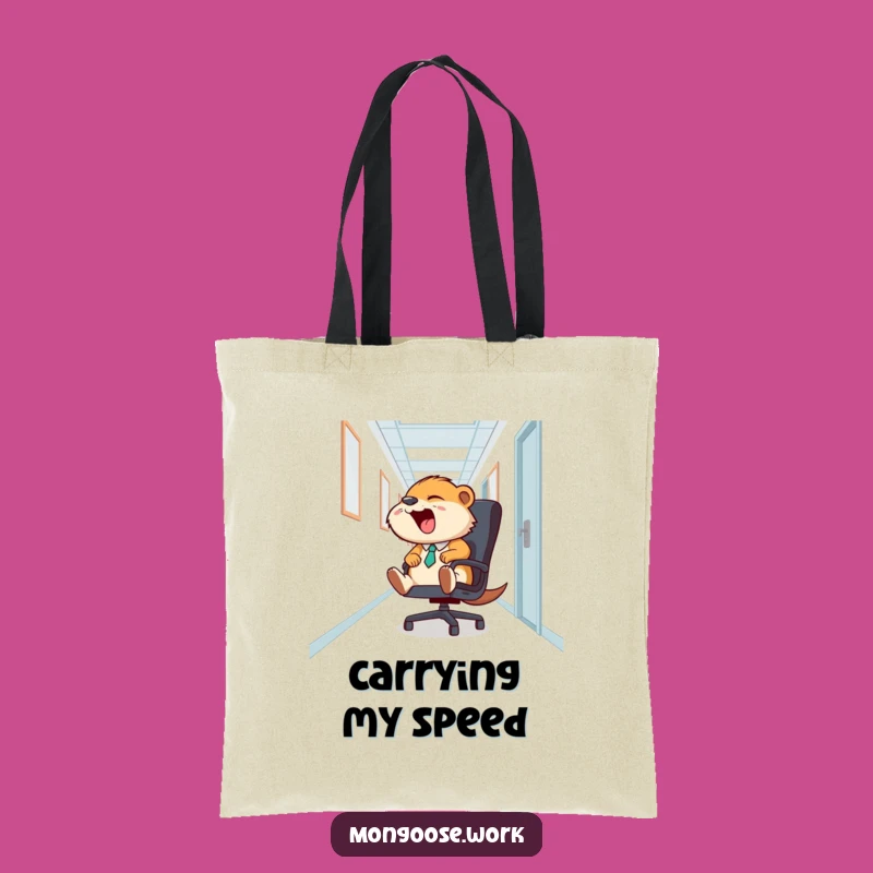 Funny Mongoose Office Chair Tote Bag: Carry Your Fun to Work in Style