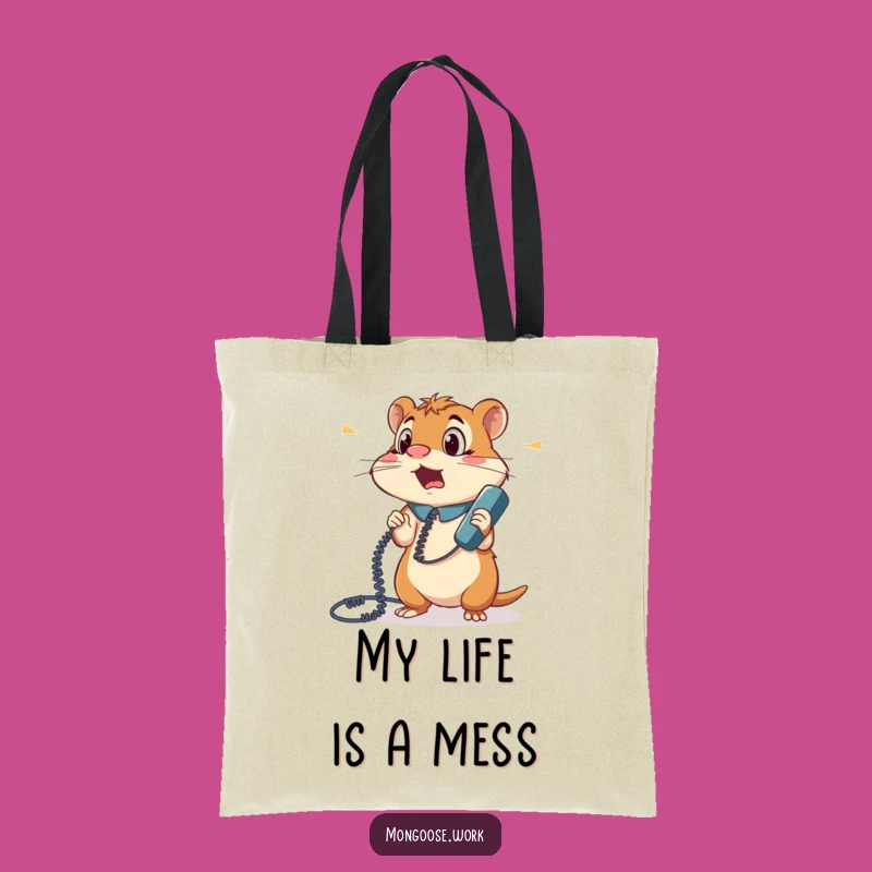 Funny Mongoose Phone Cord Tangle Tote Bag: Carry Your Chaos Hilariously