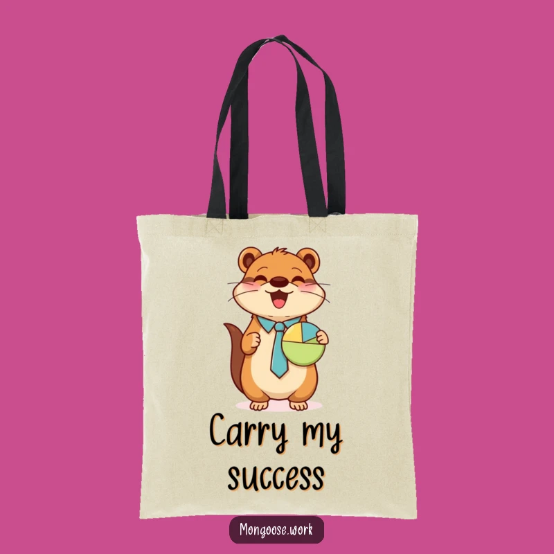 Funny Mongoose Presentation Tote Bag - Carry Your Success, Perfect Funny Gift