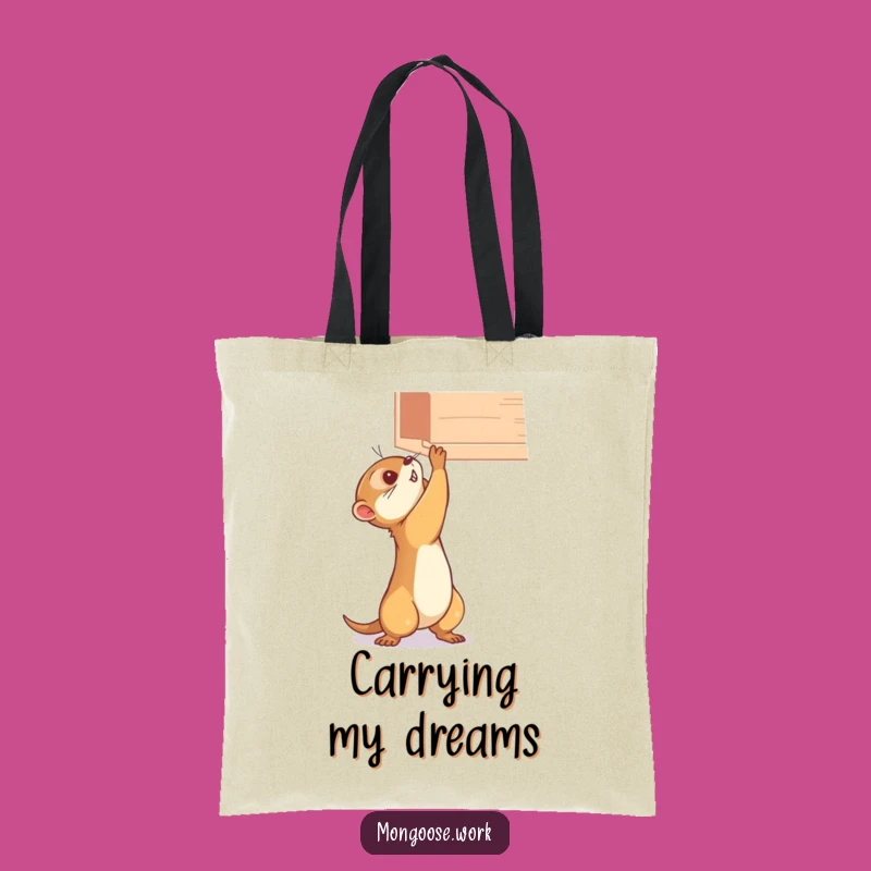 Funny Mongoose Shelf Tote Bag - Practical & Hilarious Gift for Go-Getters