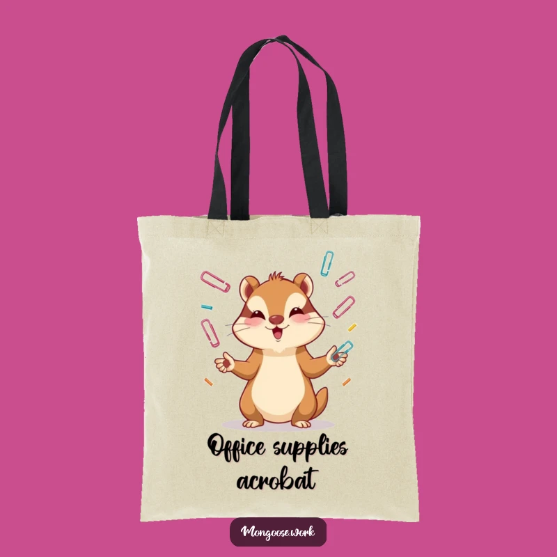 Funny Mongoose Tote Bag: Juggling Essentials, Perfect Practical Funny Gift for Busy Bees!