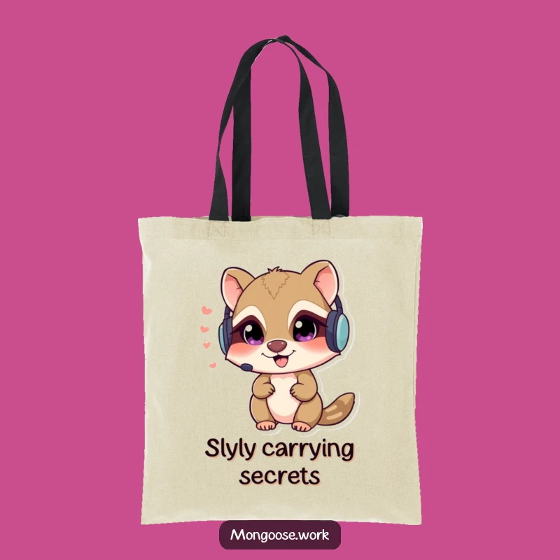 Funny Mongoose Spy Tote Bag - Mischievous Character Carry-All Gift